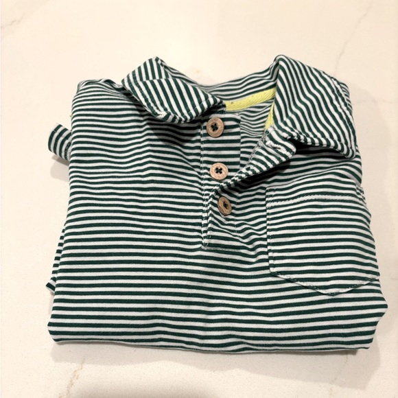 Boys Egg New York 5Y Green and white long sleeve polo shirt - Picture 1 of 1